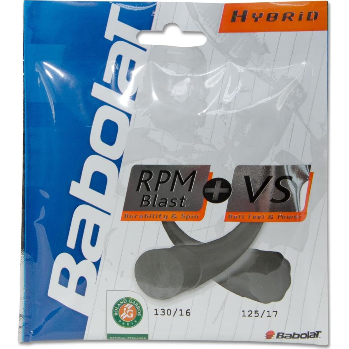Combo Cuerdas de Tenis Babolat RPM Blast 17 + VS 16
