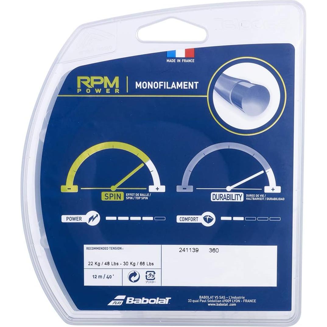 Cuerda de Tenis Babolat RPM Power 17-1.25mm Azul Eléctrico