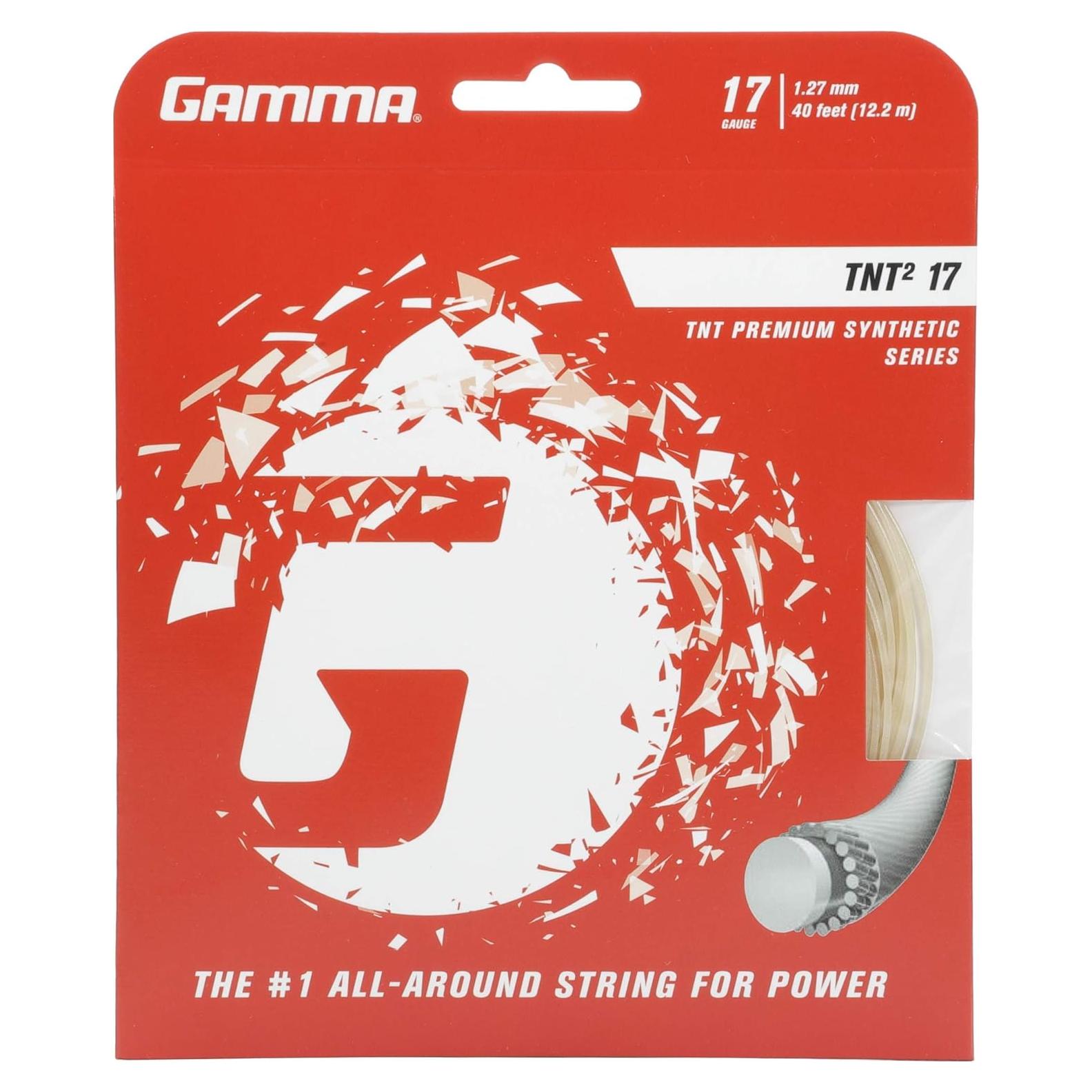 Cuerda de Tenis GAMMA TNT2 17G Blanca 12.19m