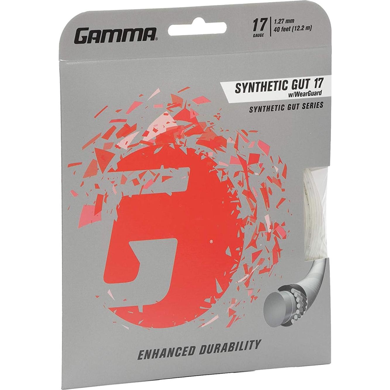 Cuerda de Tenis Gamma Synthetic Gut 17 Calibre - Durabilidad y Jugabilidad