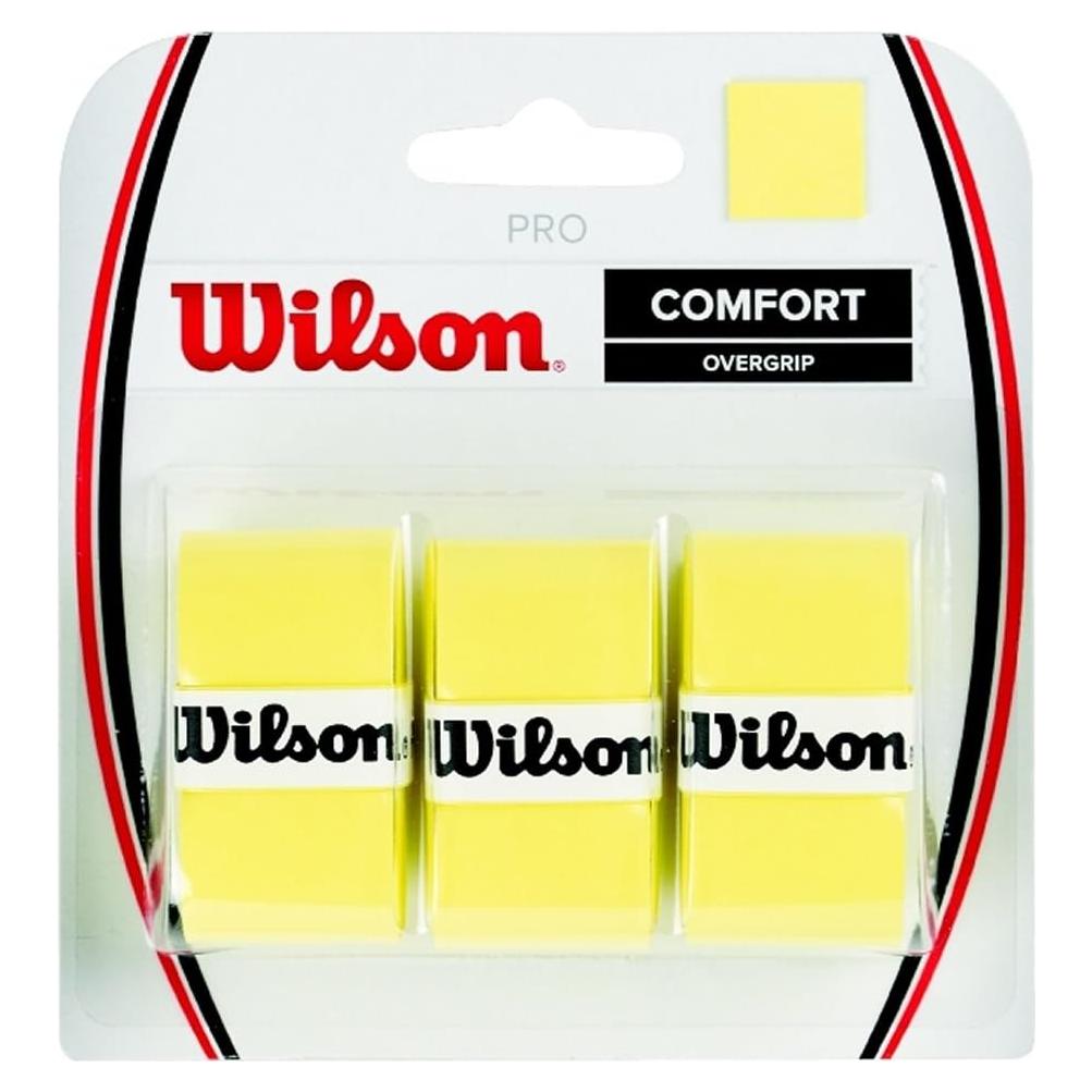 Overgrip Wilson Pro Comfort Amarillo - Paquete de 3 Unidades