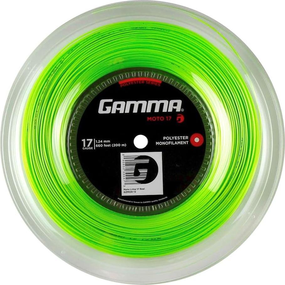 Cuerda de Tenis Gamma Moto 200m Poliester Unisex