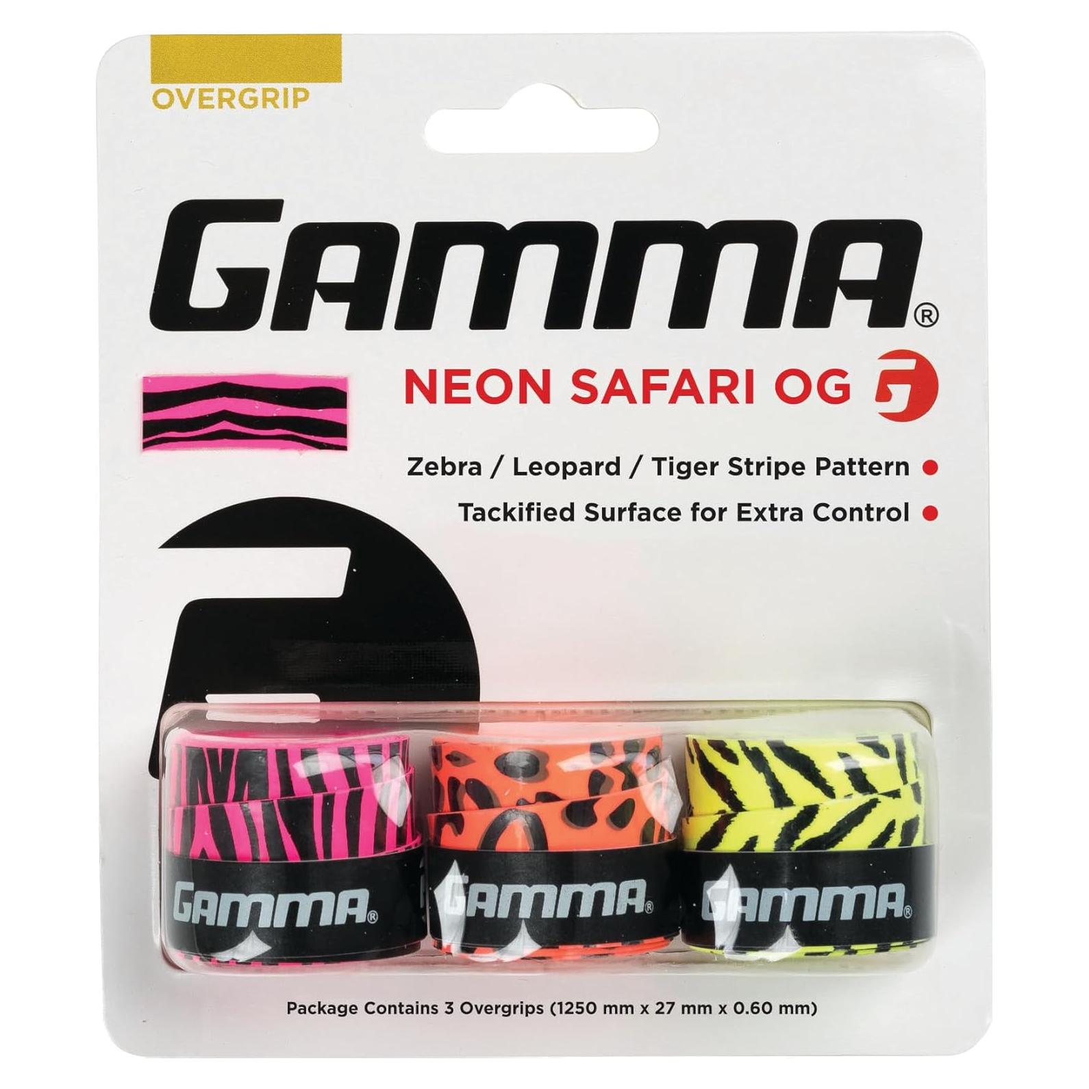 Cinta de Agarre GAMMA Neon Safari Overgrip - Alto Rendimiento