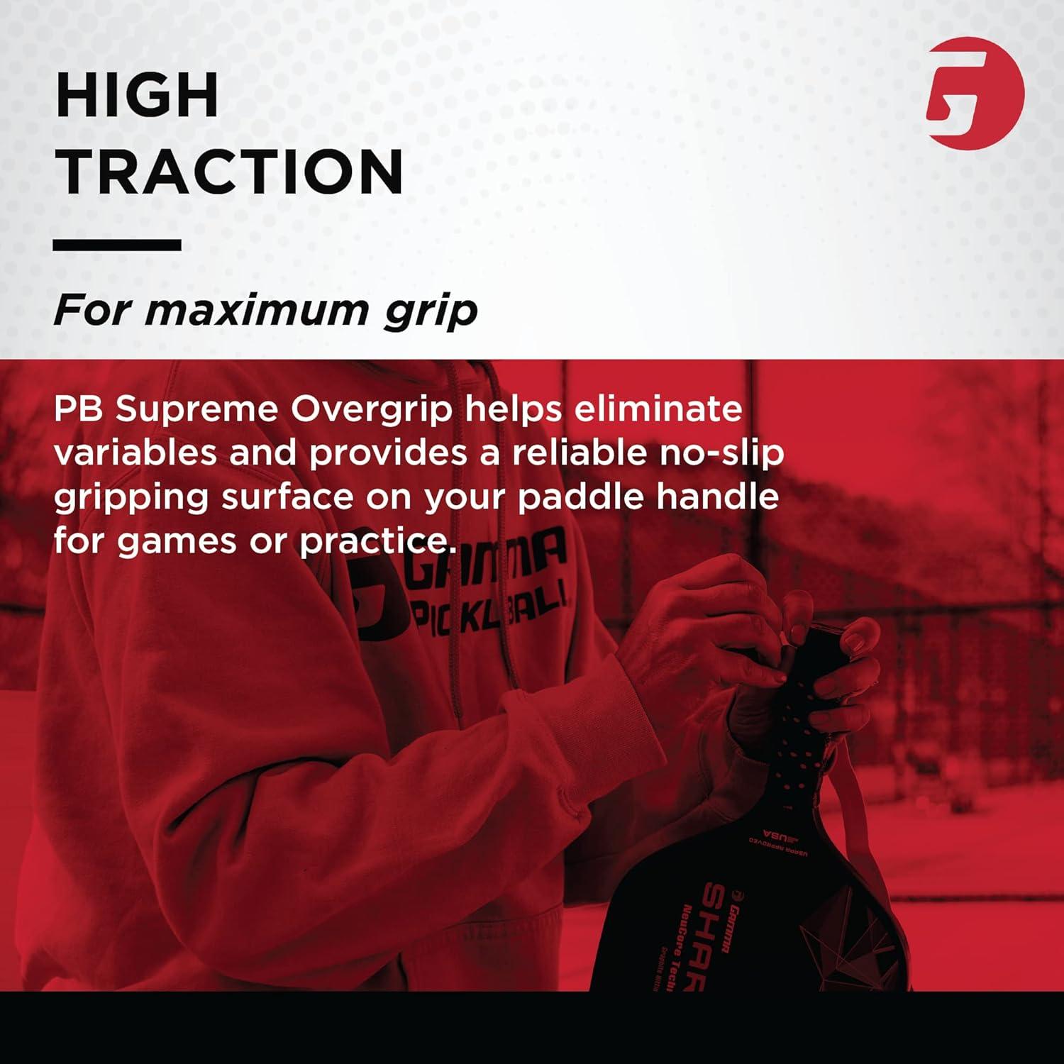 Overgrip GAMMA Pickleball Supremo - Cinta de Agarre Neón