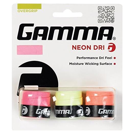 Empuñaduras de Tenis Gamma Sports Neon Dri Feel - 3 Unidades