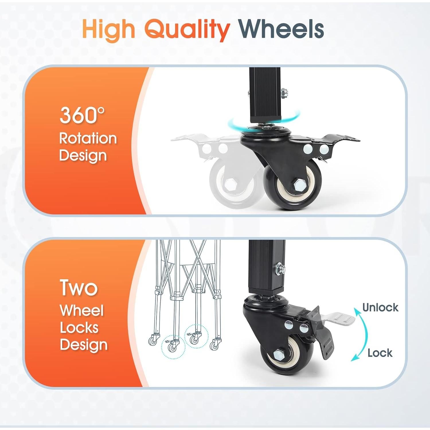 Carro de Pelotas de Tenis ORIENGEAR Pop-up 150 Pelotas