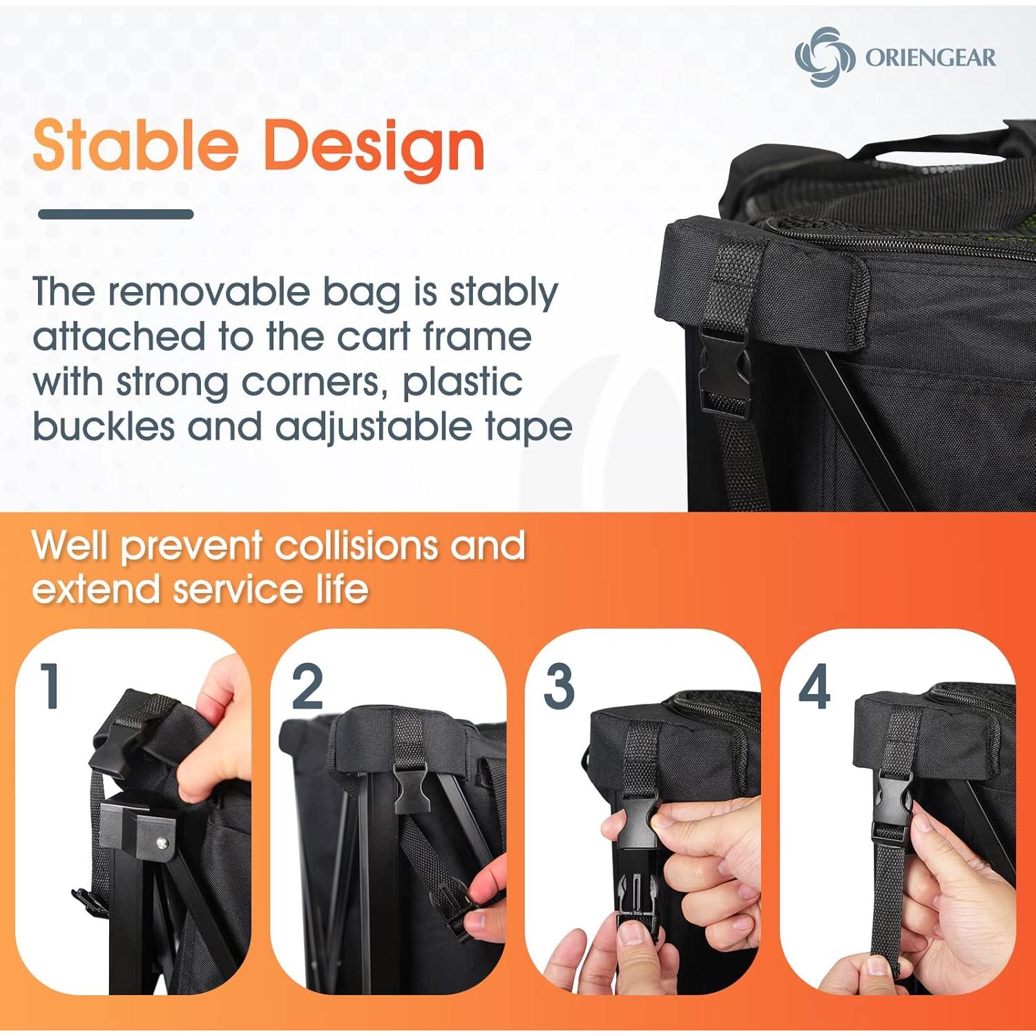 Carro de Pelotas de Tenis ORIENGEAR Pop-up 150 Pelotas