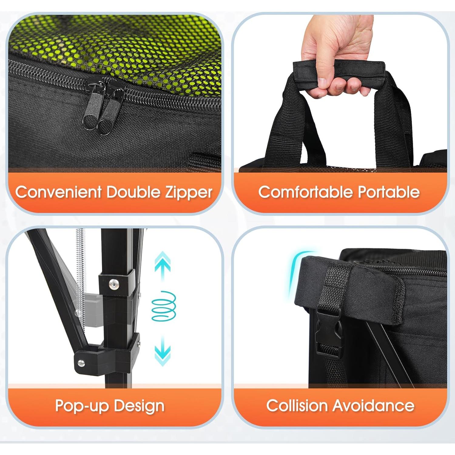 Carro de Pelotas de Tenis ORIENGEAR Pop-up 150 Pelotas