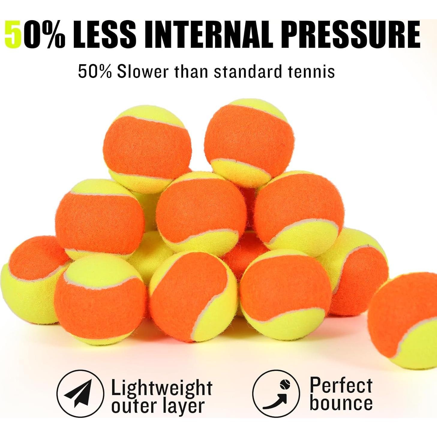 Paquete de 12 pelotas de tenis MRYCZ FYRHD para niños