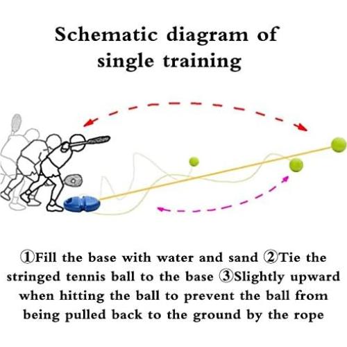 3 Pelotas de Entrenamiento de Tenis LIYUANBAIHUO con Cuerda