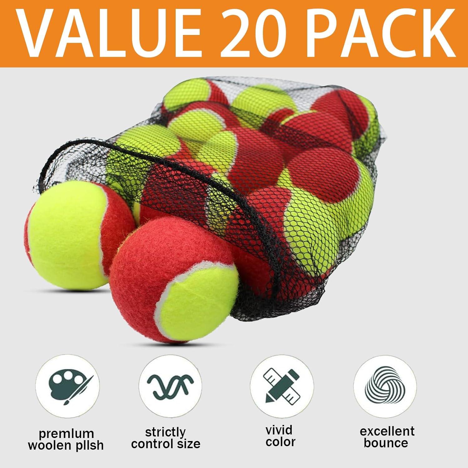 Paquete de 20 pelotas de tenis SHYUJAJIE para principiantes