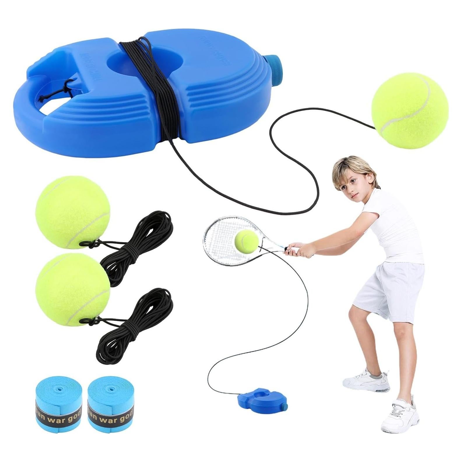 Entrenador de Tenis Kryslanix con Pelota Rebotadora y 3 Pelotas