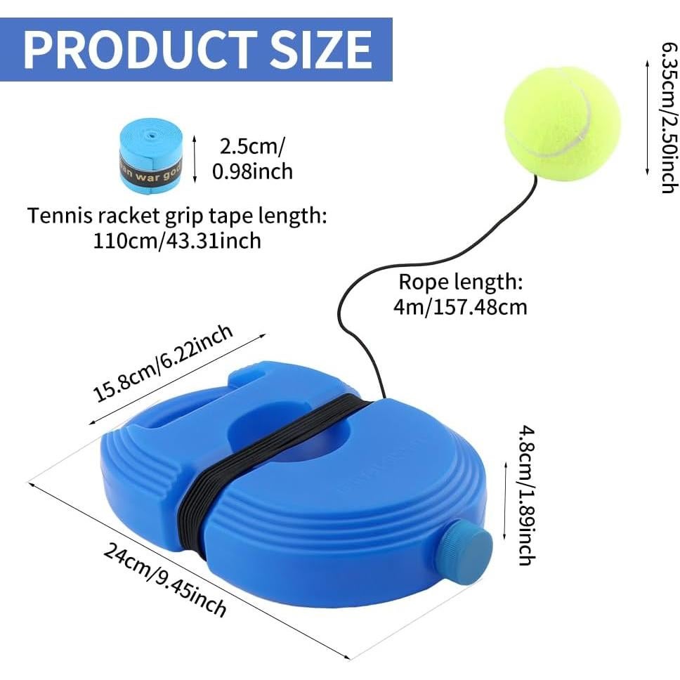 Entrenador de Tenis Kryslanix con Pelota Rebotadora y 3 Pelotas