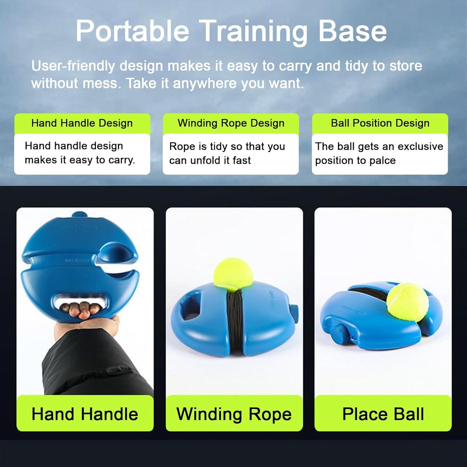 Entrenador de Tenis Q&F Tech FTennis - 1 Base + 2 Pelotas