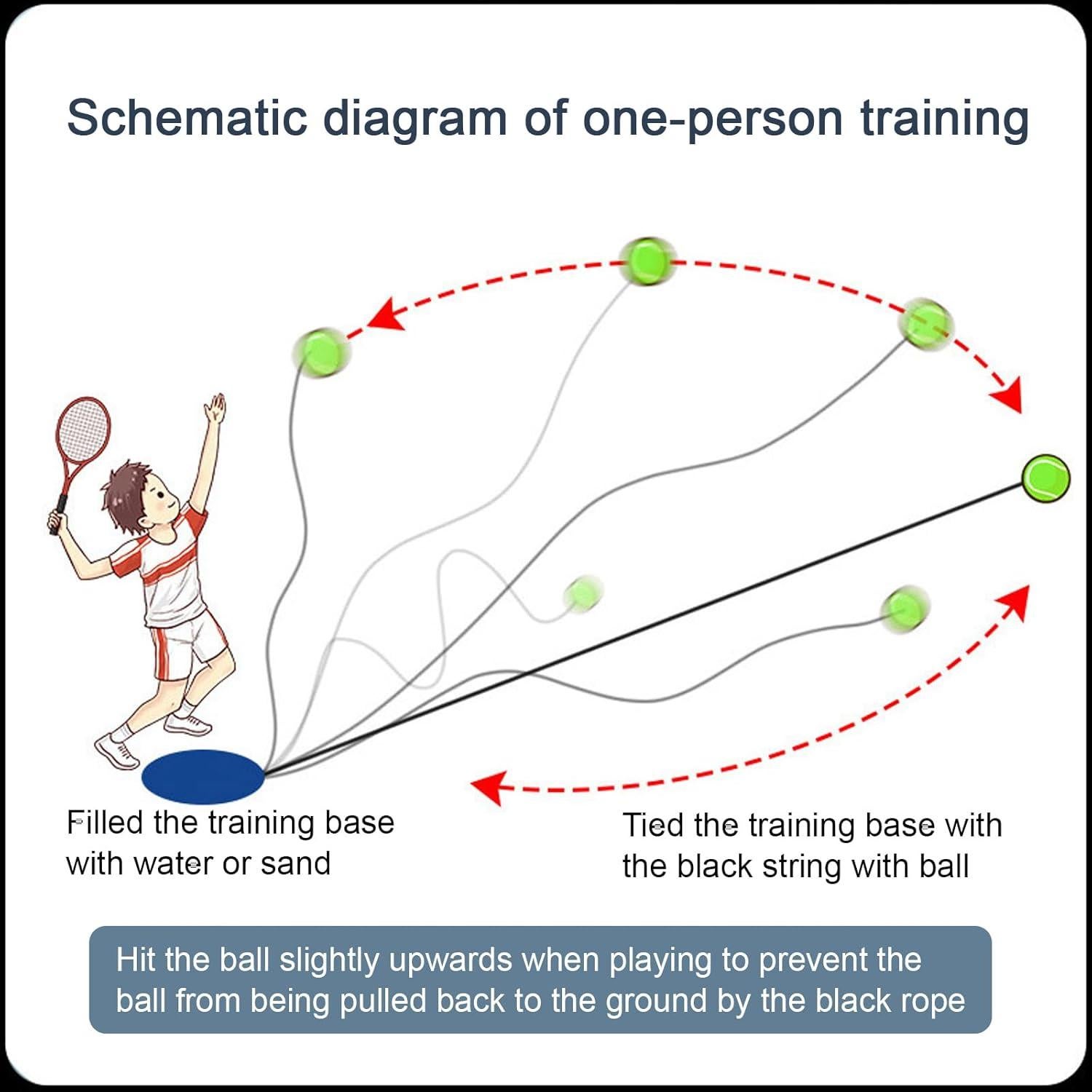 Entrenador de Tenis Q&F Tech FTennis - 1 Base + 2 Pelotas