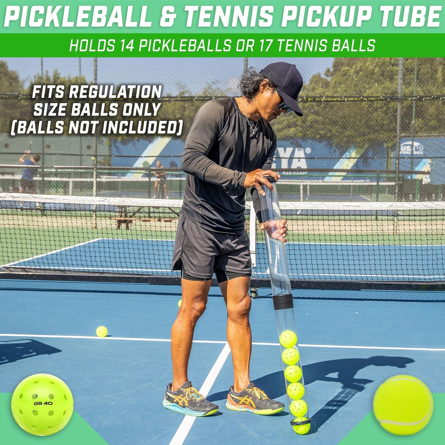 Tubo de Recogida GoSports para Pickleball y Tenis - 14 Pelotas