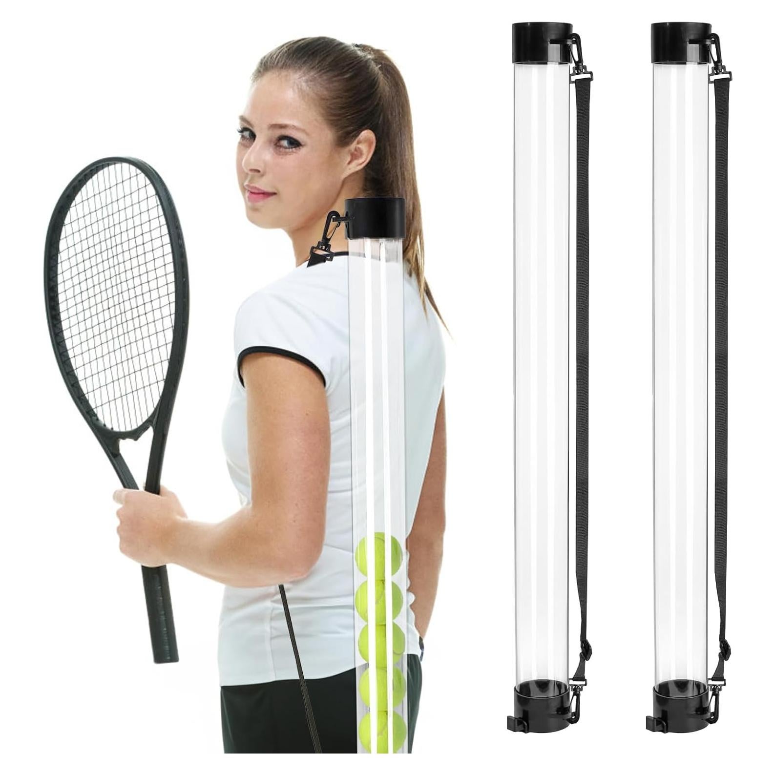 Hiceeden Recolector de Pelotas de Tenis 2 Pack 96cm Transparente