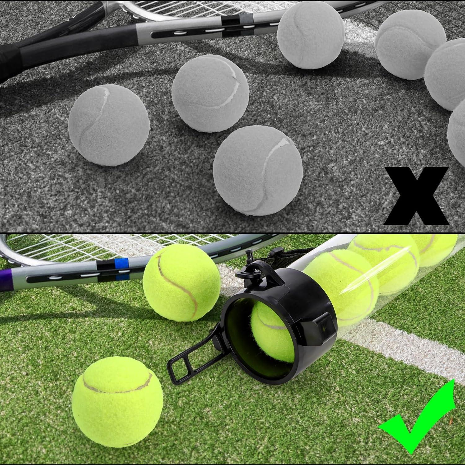 Hiceeden Recolector de Pelotas de Tenis 2 Pack 96cm Transparente