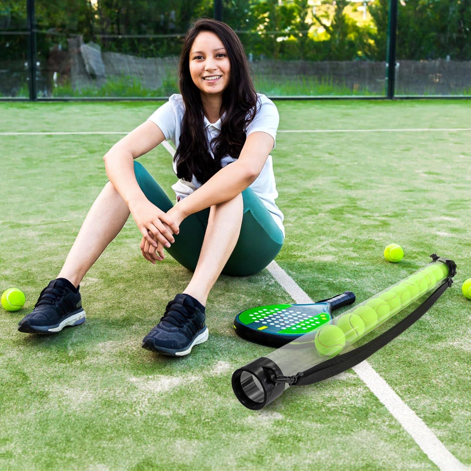 Hiceeden Recolector de Pelotas de Tenis 2 Pack 96cm Transparente