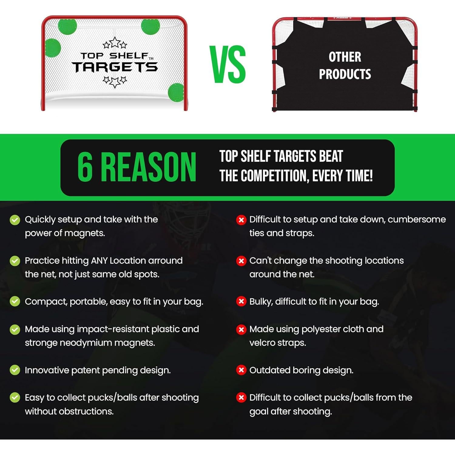 Discos de Tiro Magnéticos Super Sniper 15.24 cm Top Shelf Targets - Paquete de 4