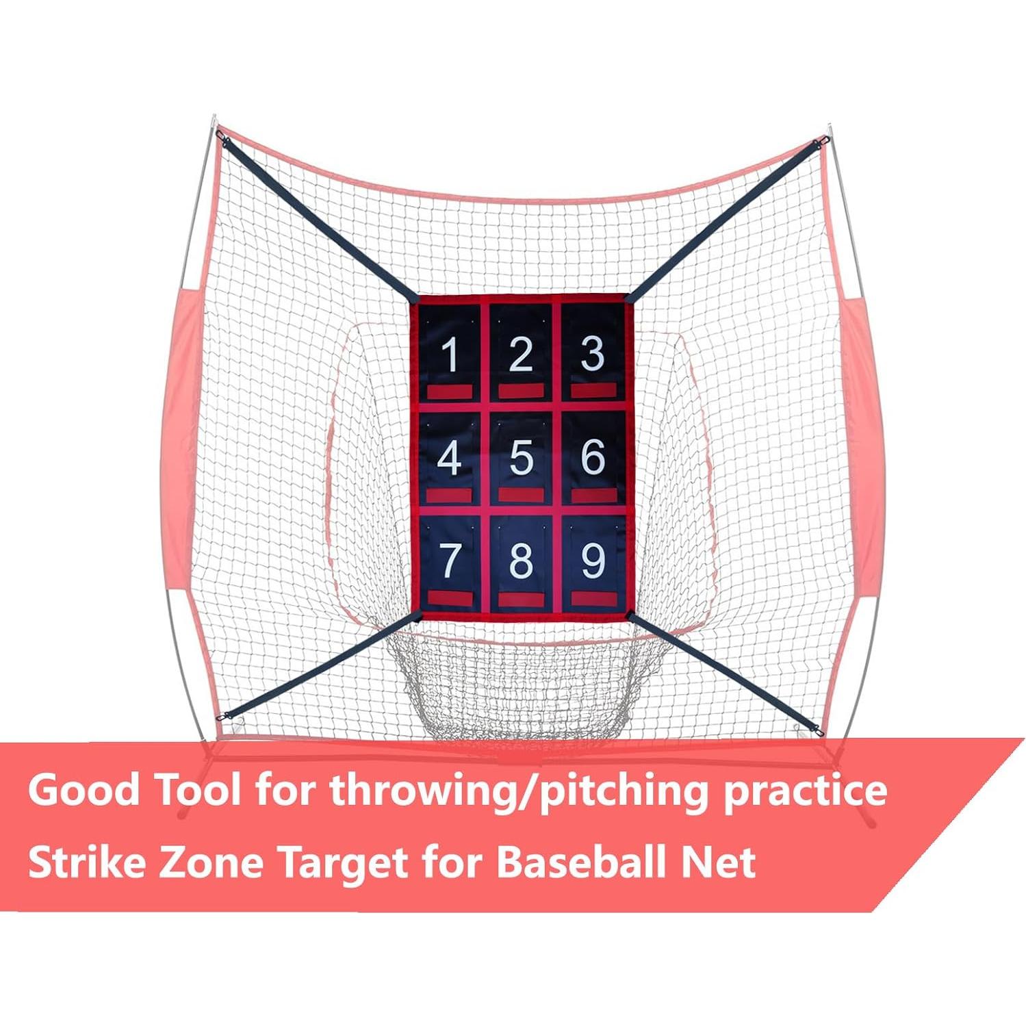 Objetivo de Zona de Strike Numerado CORECISE 15x15 cm Rojo