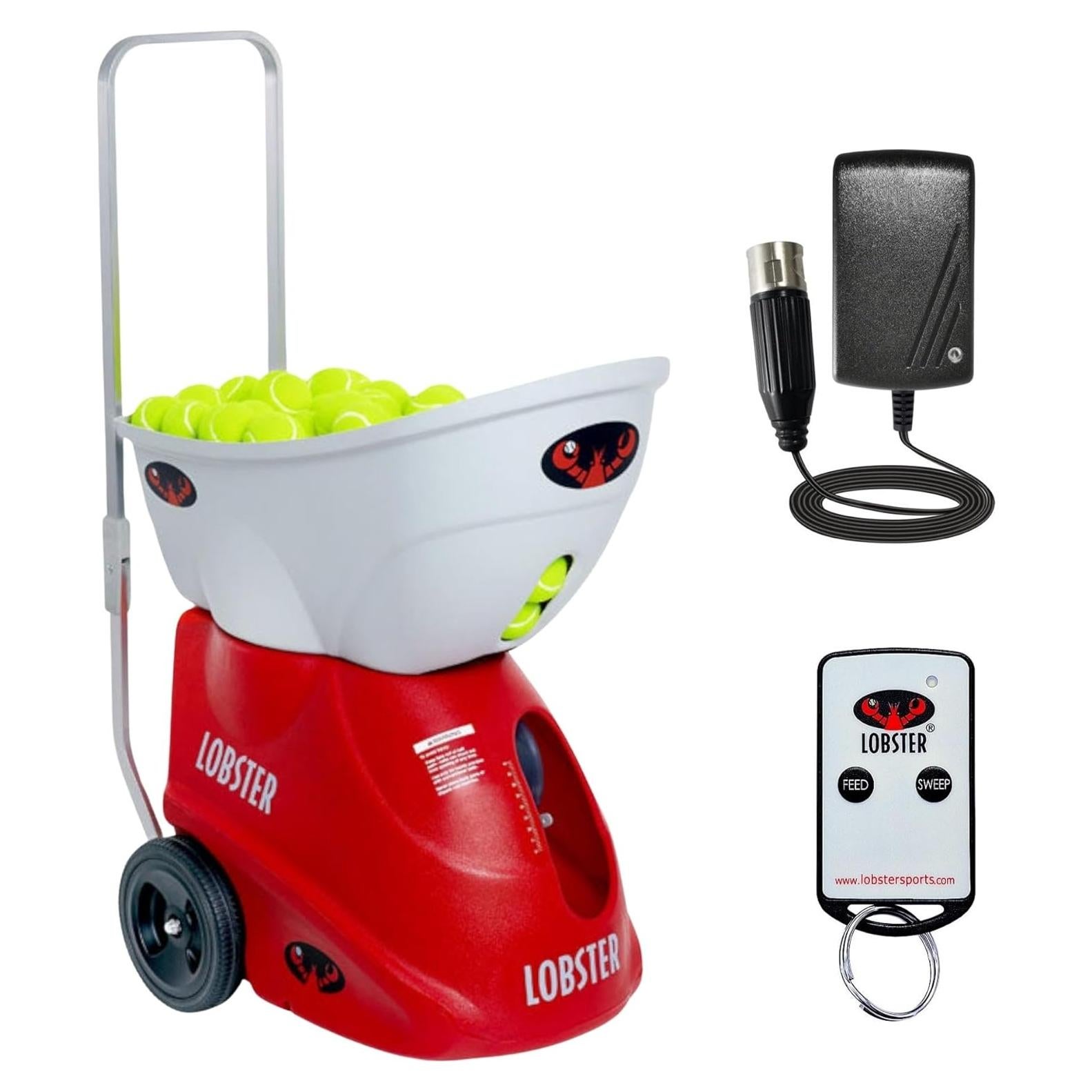 Lanzador de Pelotas de Tenis Lobster Sports Elite One - Portátil, Control de Spin, Velocidad Ajustable hasta 128.7 KMH