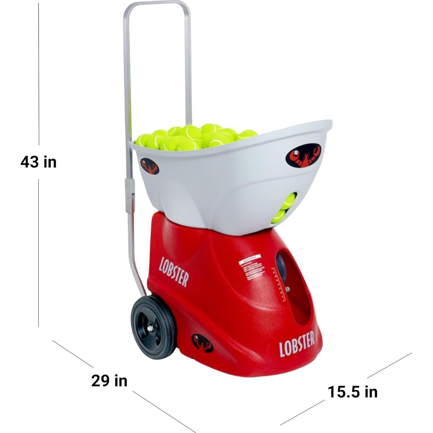 Lanzador de Pelotas de Tenis Lobster Sports Elite One - Portátil, Control de Spin, Velocidad Ajustable hasta 128.7 KMH