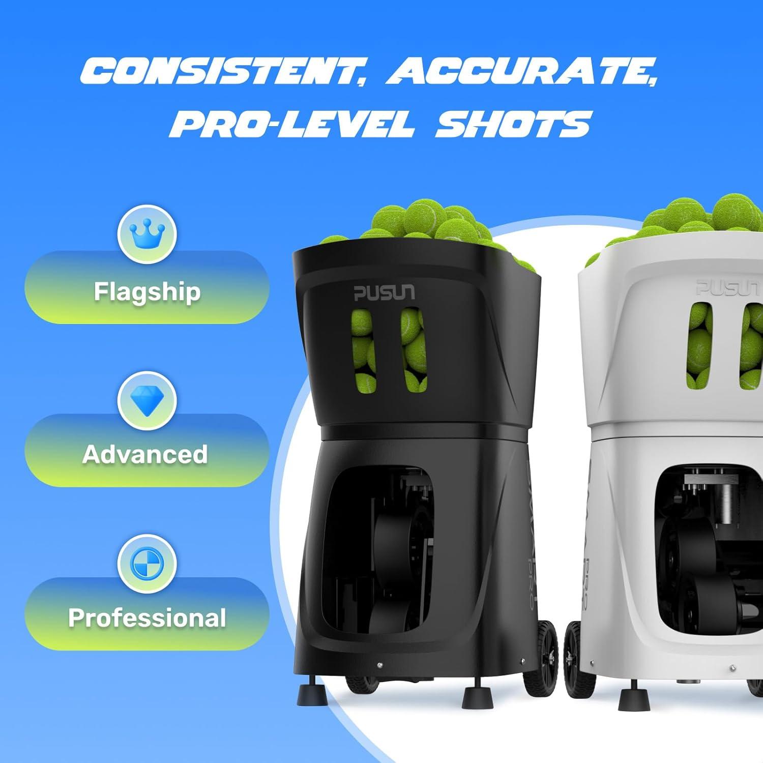 Máquina de Pelotas de Tenis PUSUN PT-Smart Pro 100 Pelotas 120 km/h