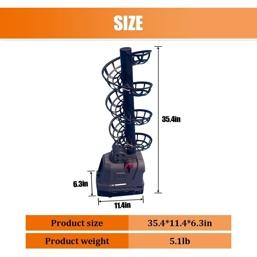 Máquina de Pickleball YUEWO PM Ajustable Portátil 26 Pelotas