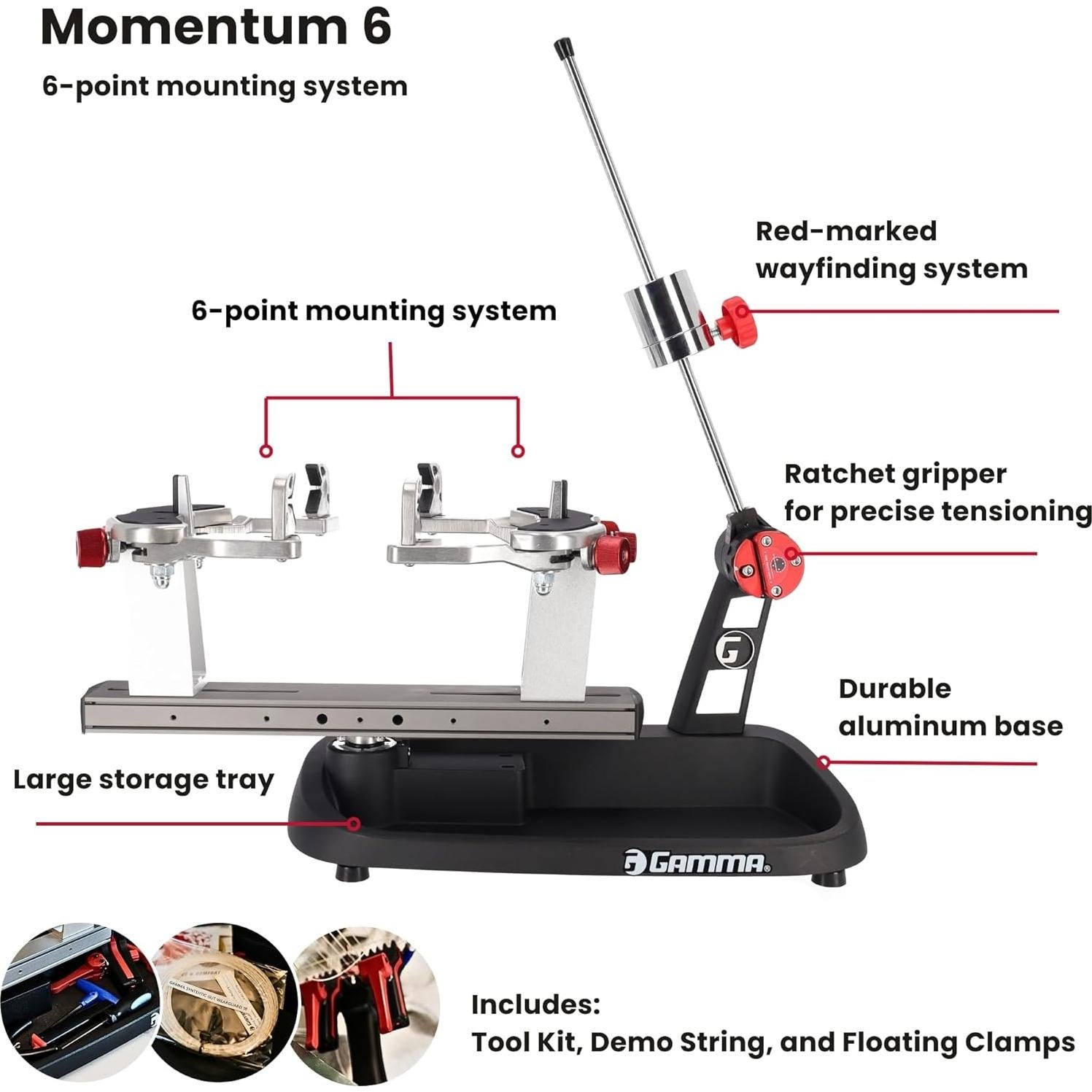 Máquina de Enhebrado GAMMA Momentum Drop Weight 6 - Profesional