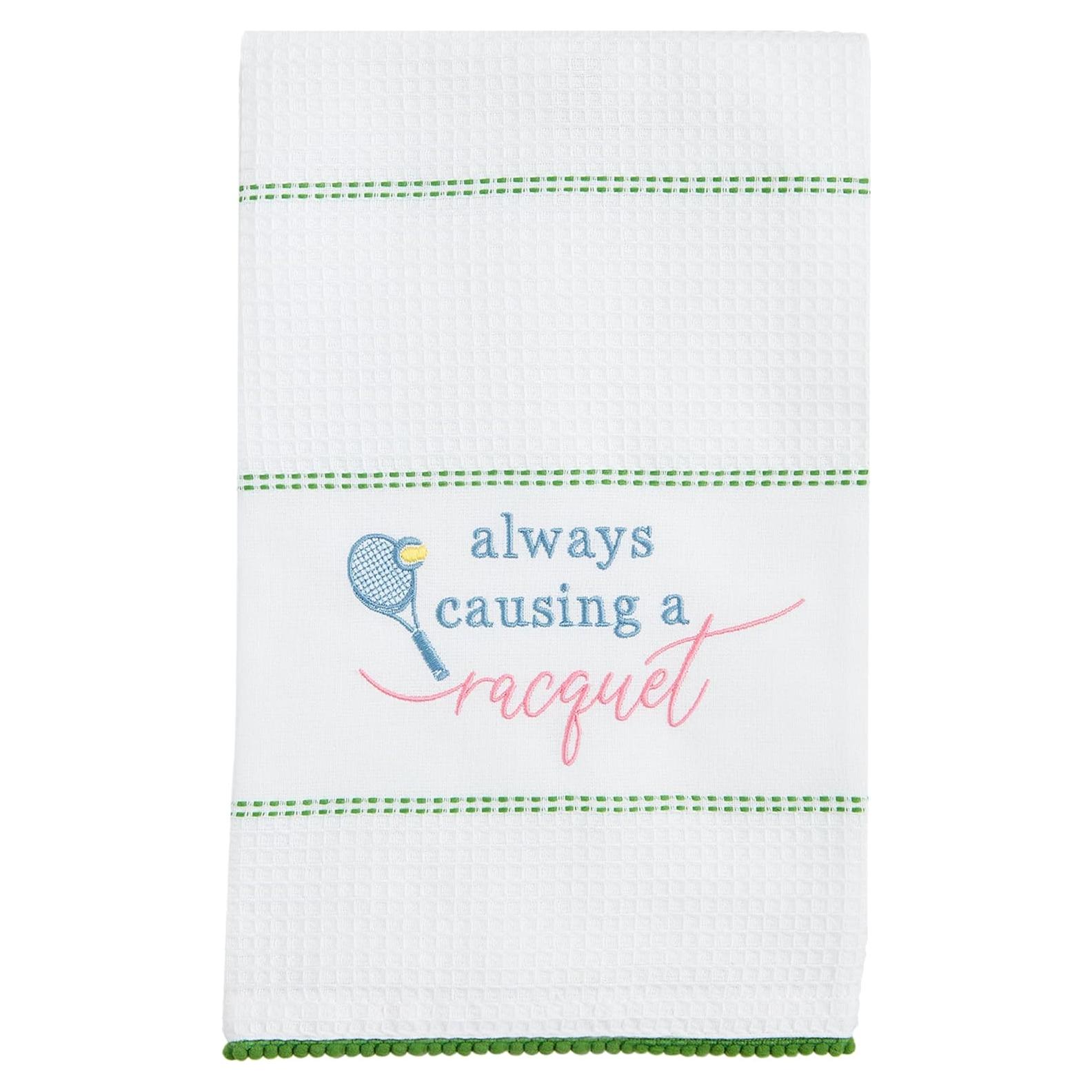 Toalla de Mano Waffle Algodón Mud Pie 66x42cm Blanca