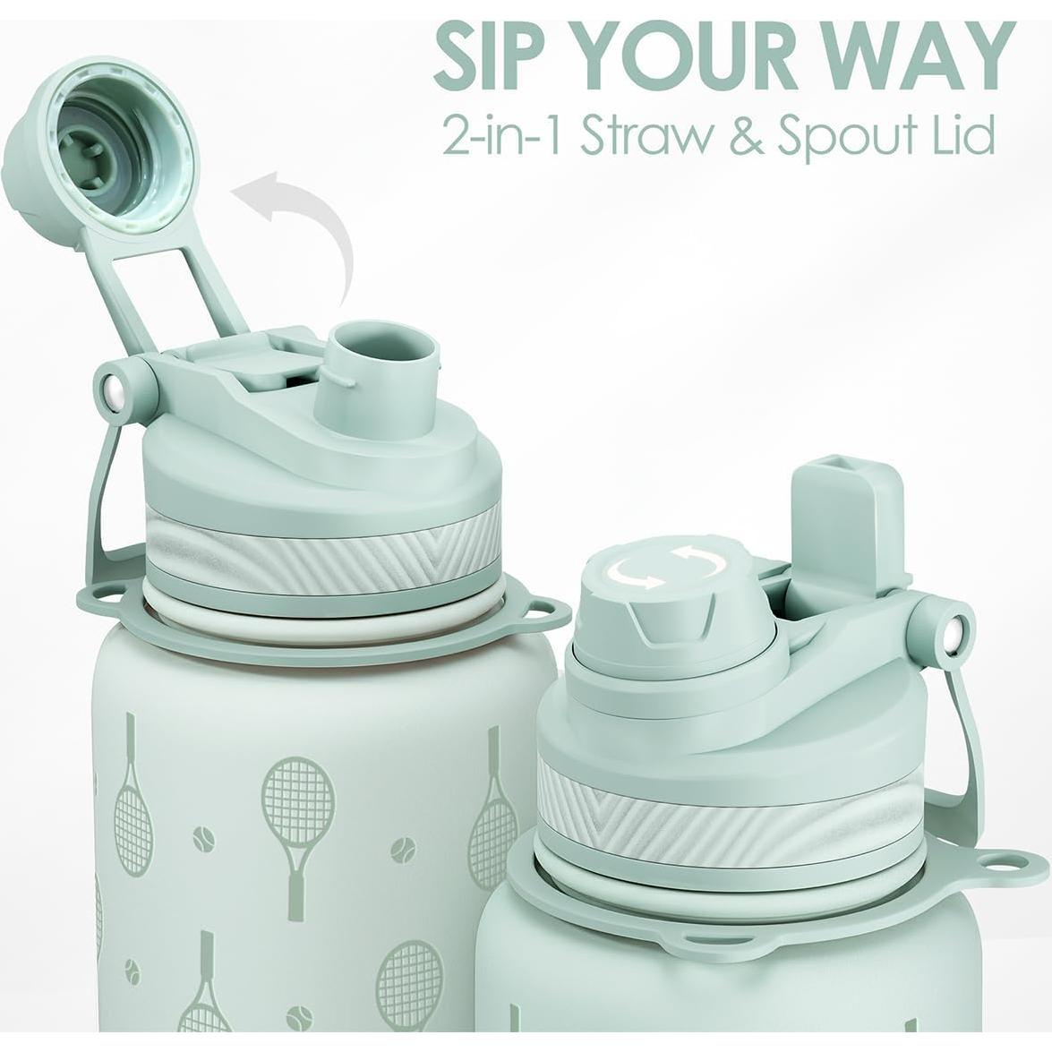 Botella de Agua SANDJEST Acero Inoxidable 0.95L con Correa