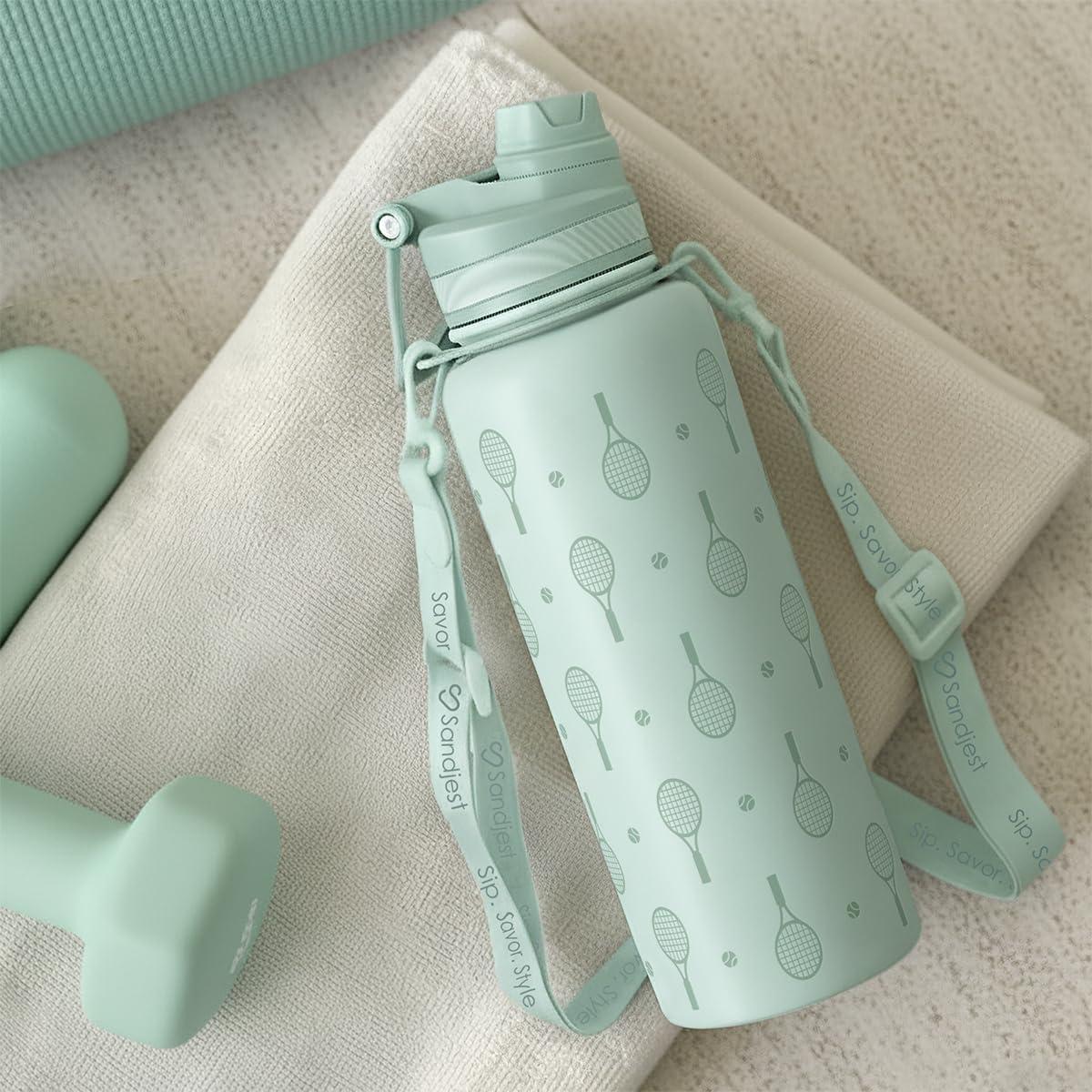 Botella de Agua SANDJEST Acero Inoxidable 0.95L con Correa