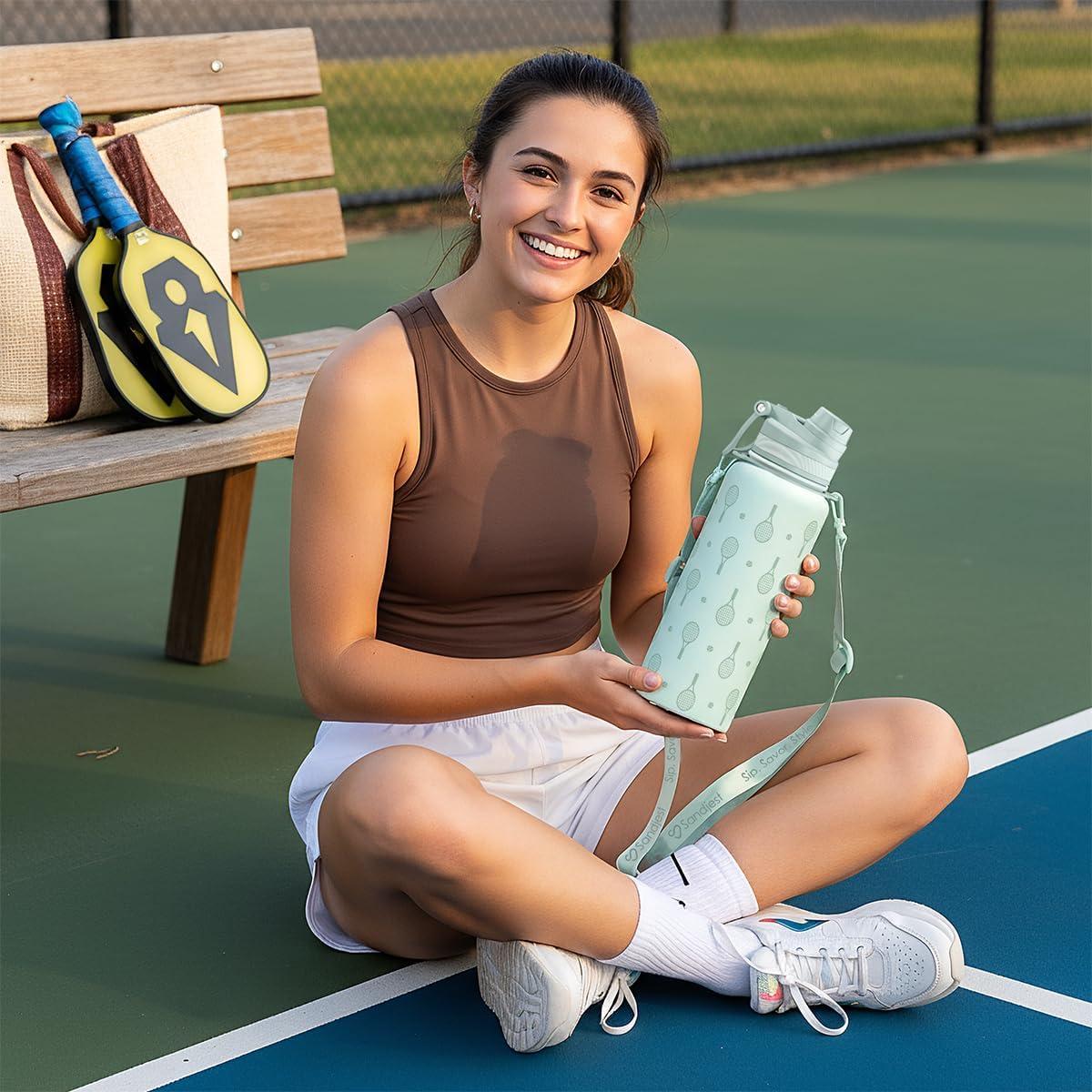 Botella de Agua SANDJEST Acero Inoxidable 0.95L con Correa