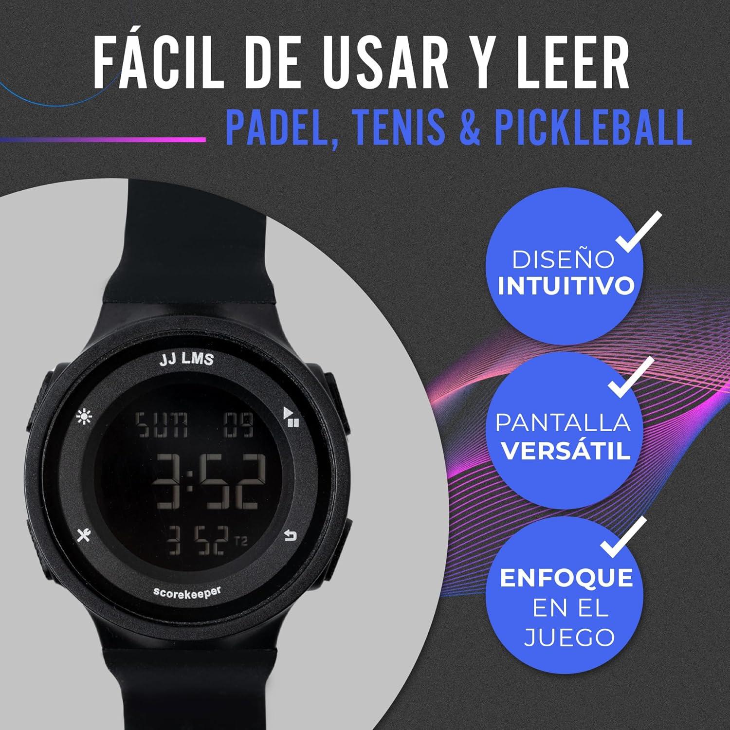 Reloj Digital Marcador JJ LMS para Tenis, Padel y Pickleball
