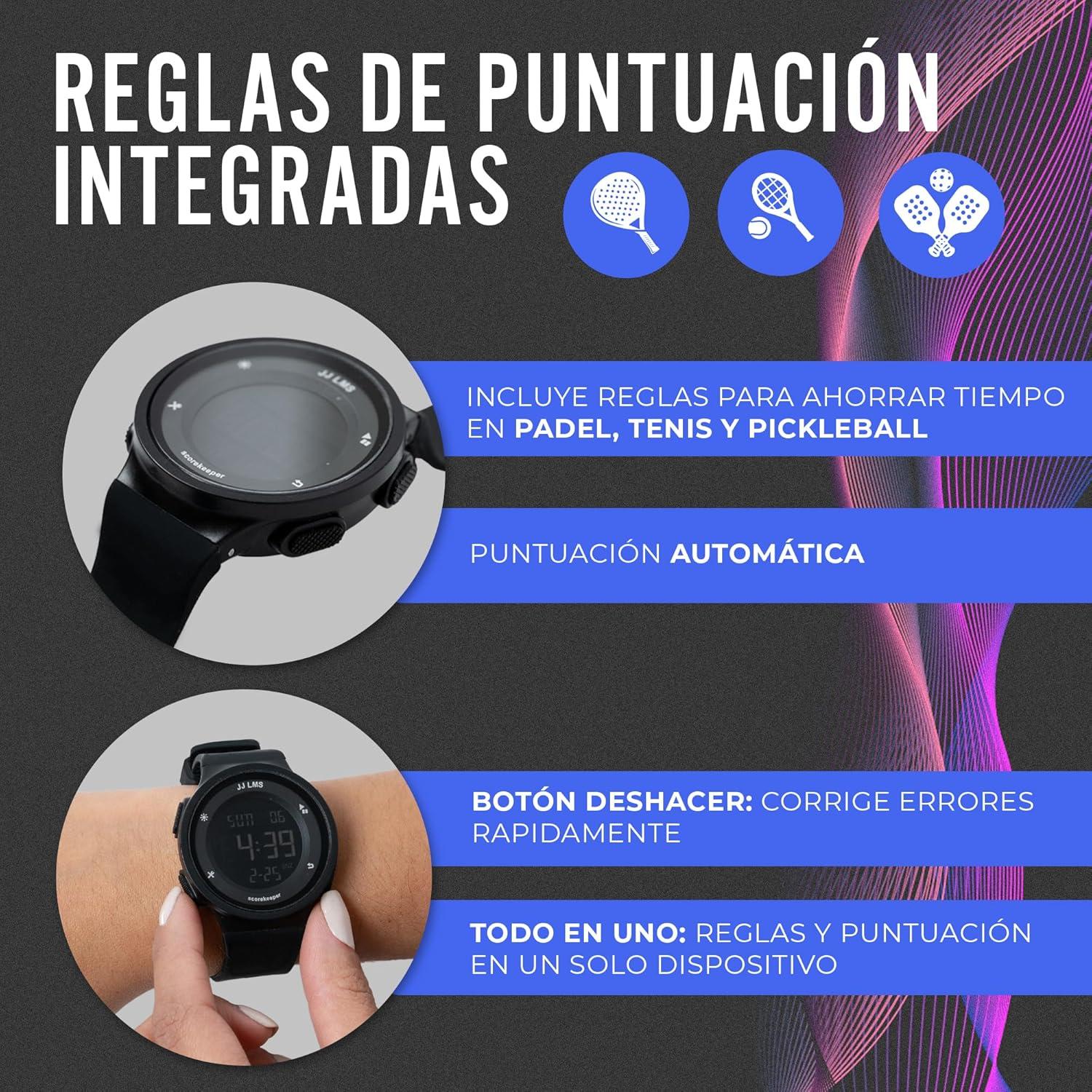 Reloj Digital Marcador JJ LMS para Tenis, Padel y Pickleball