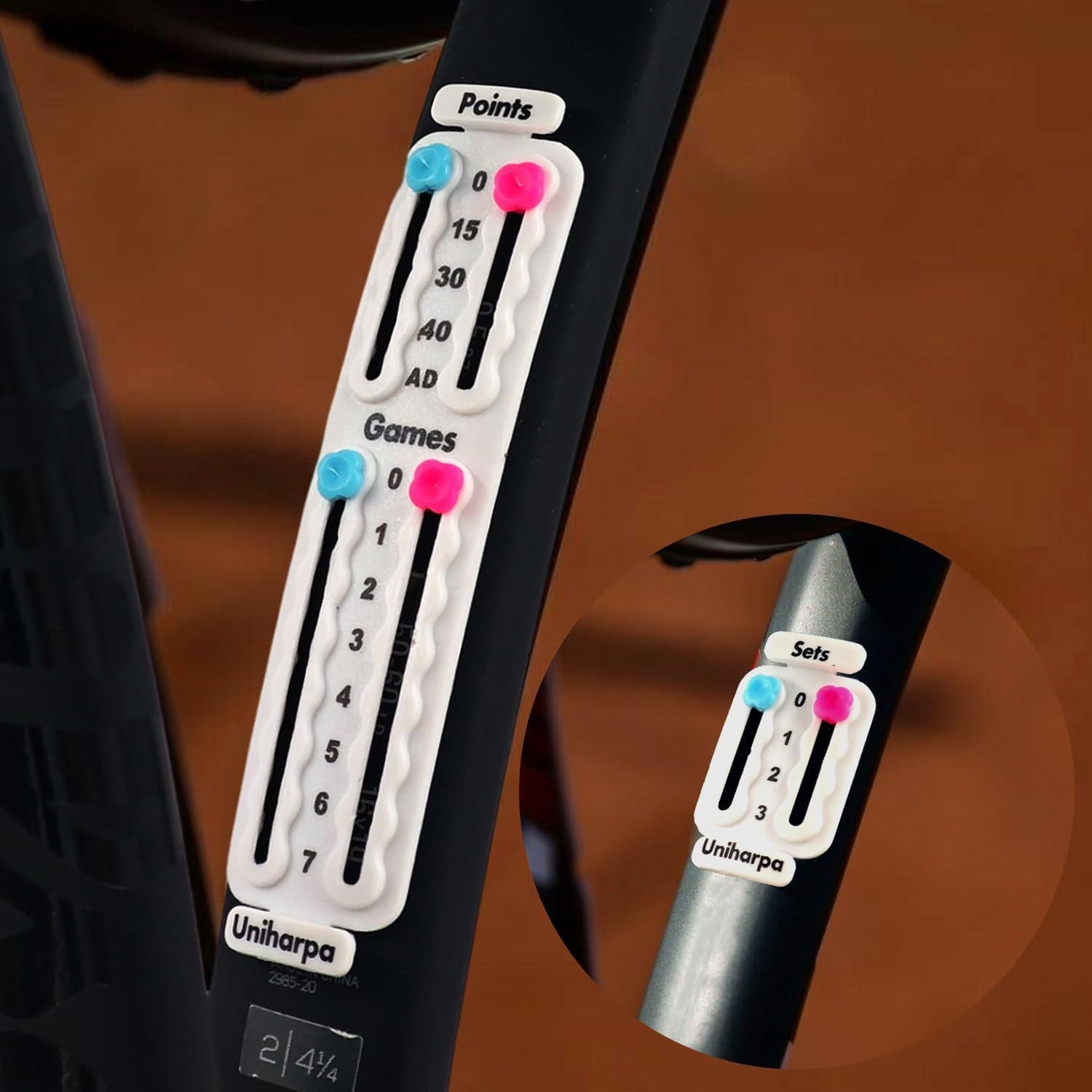 Contador de Puntuaciones de Tenis Uniharpa - Tablero Blanco 2P