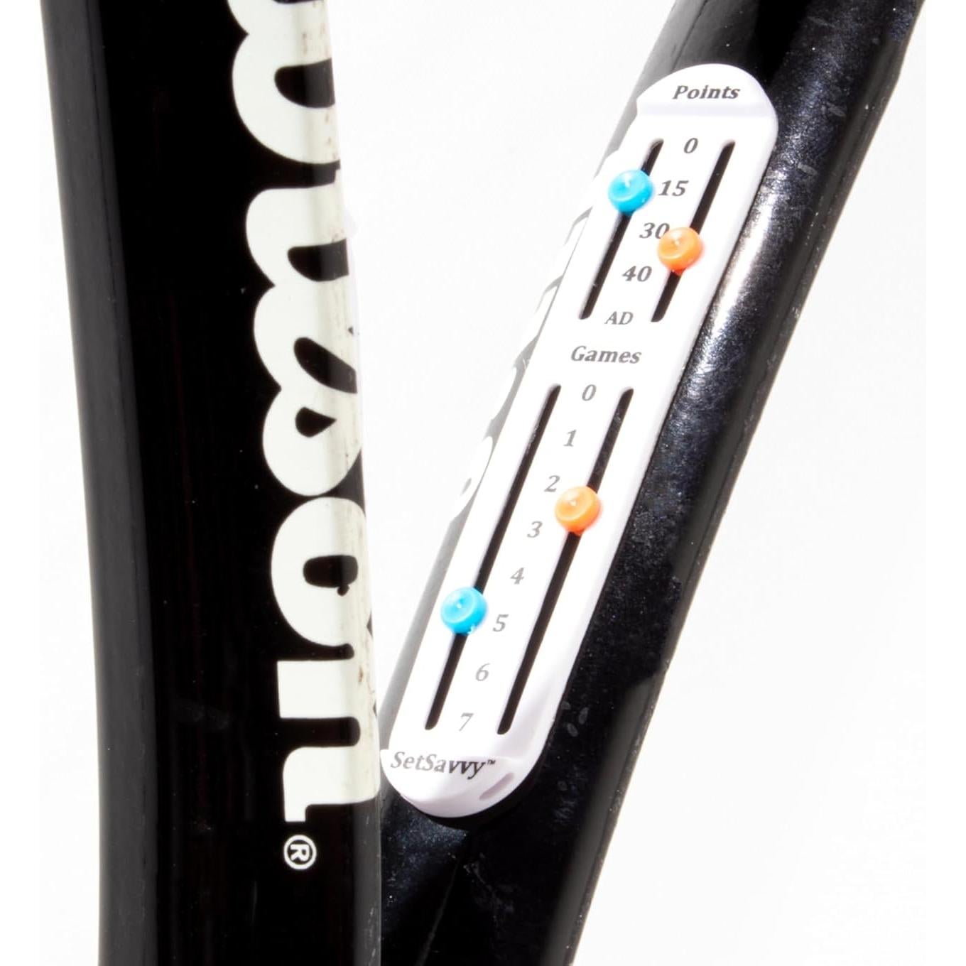 Contador de Puntos de Tenis SetSavvy Blanco - Ligero y Fácil de Usar