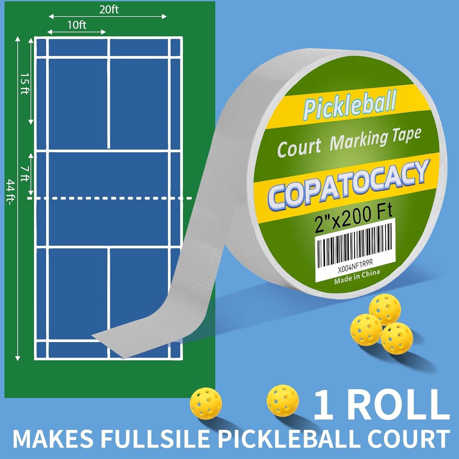 Cinta para Cancha de Pickleball Copatocacy 5.08 cm x 61 m