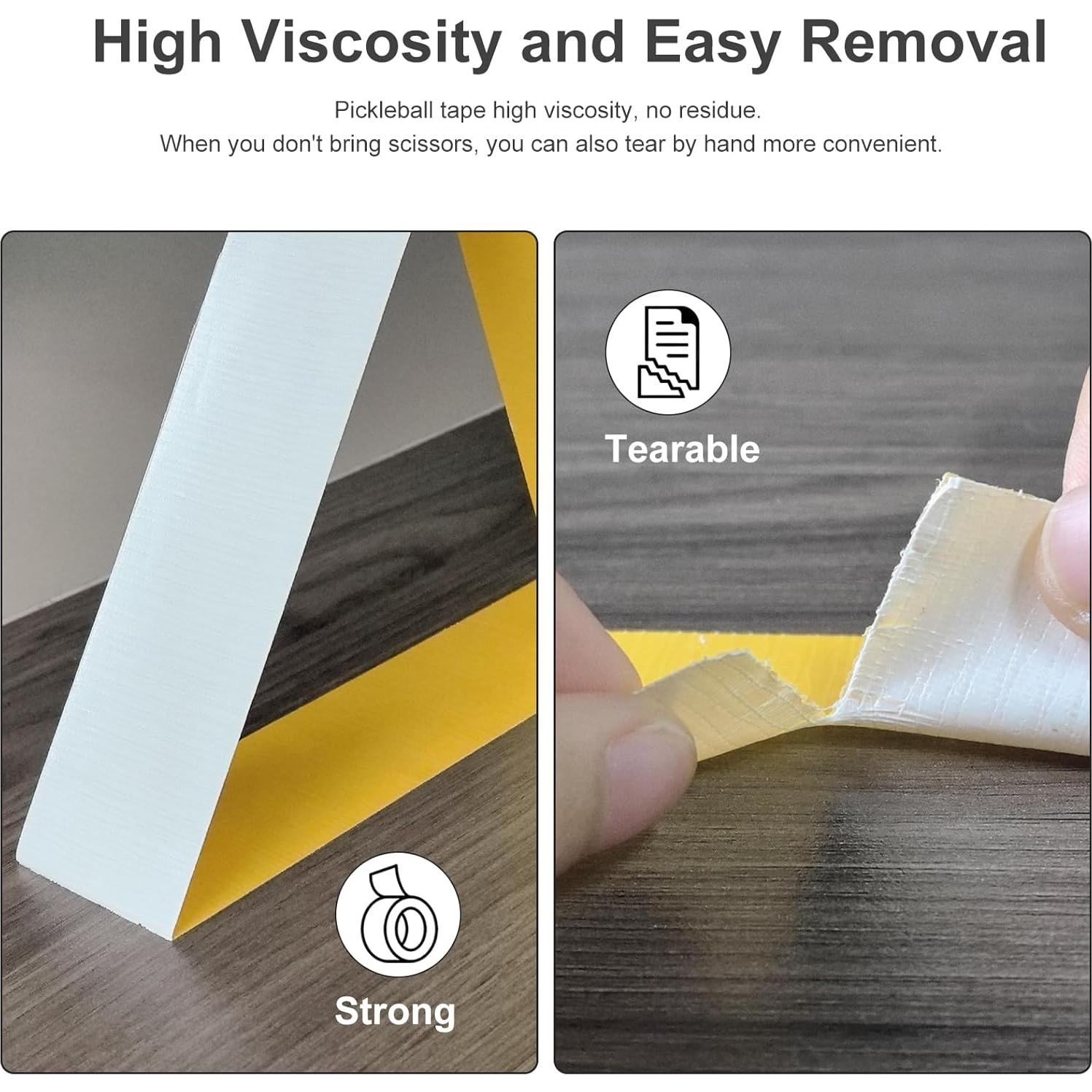 Cinta de Marcado de Cancha de Pickleball VloEssic 70m Amarillo