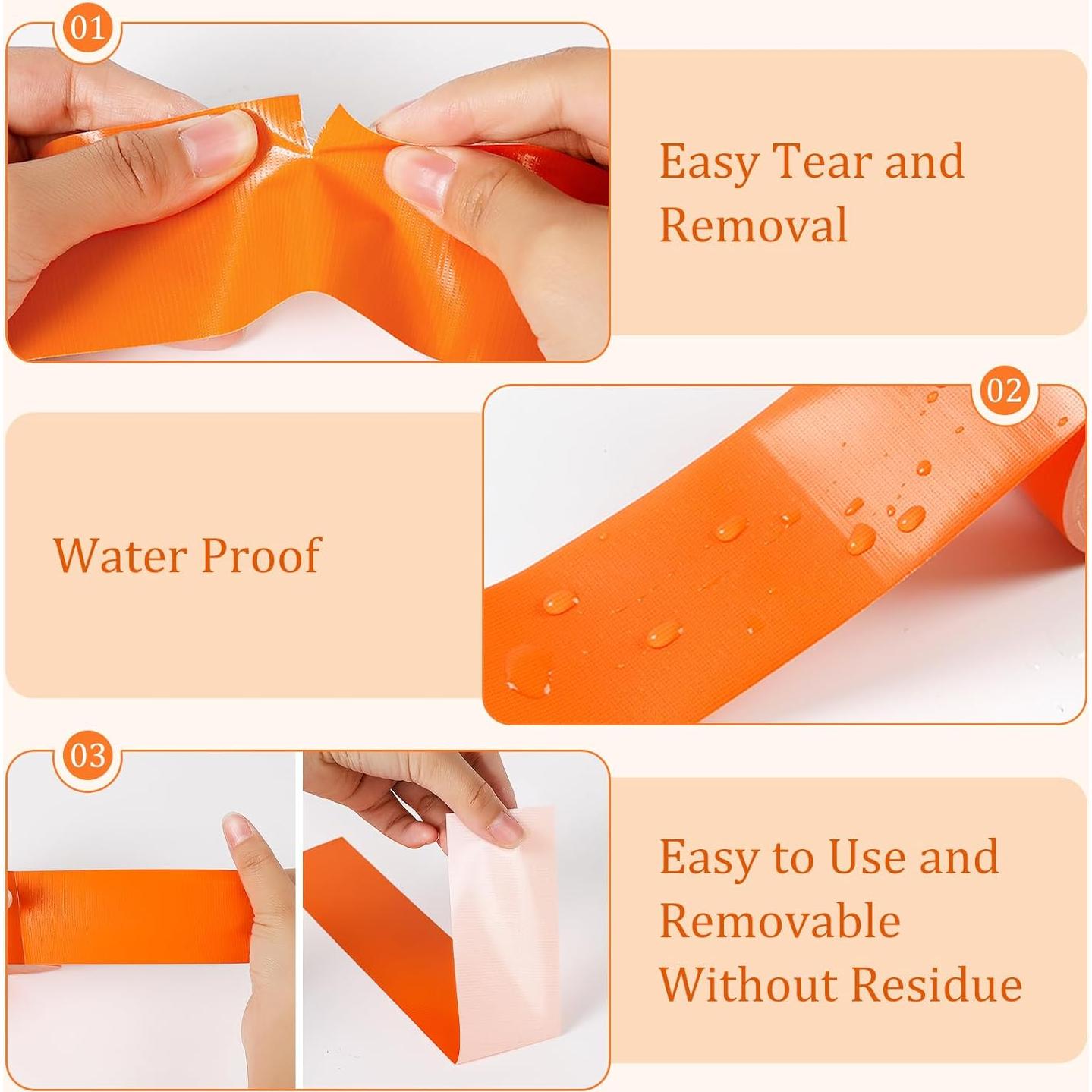 Cinta para Marcado de Cancha de Pickleball AEXHOT 100m Naranja