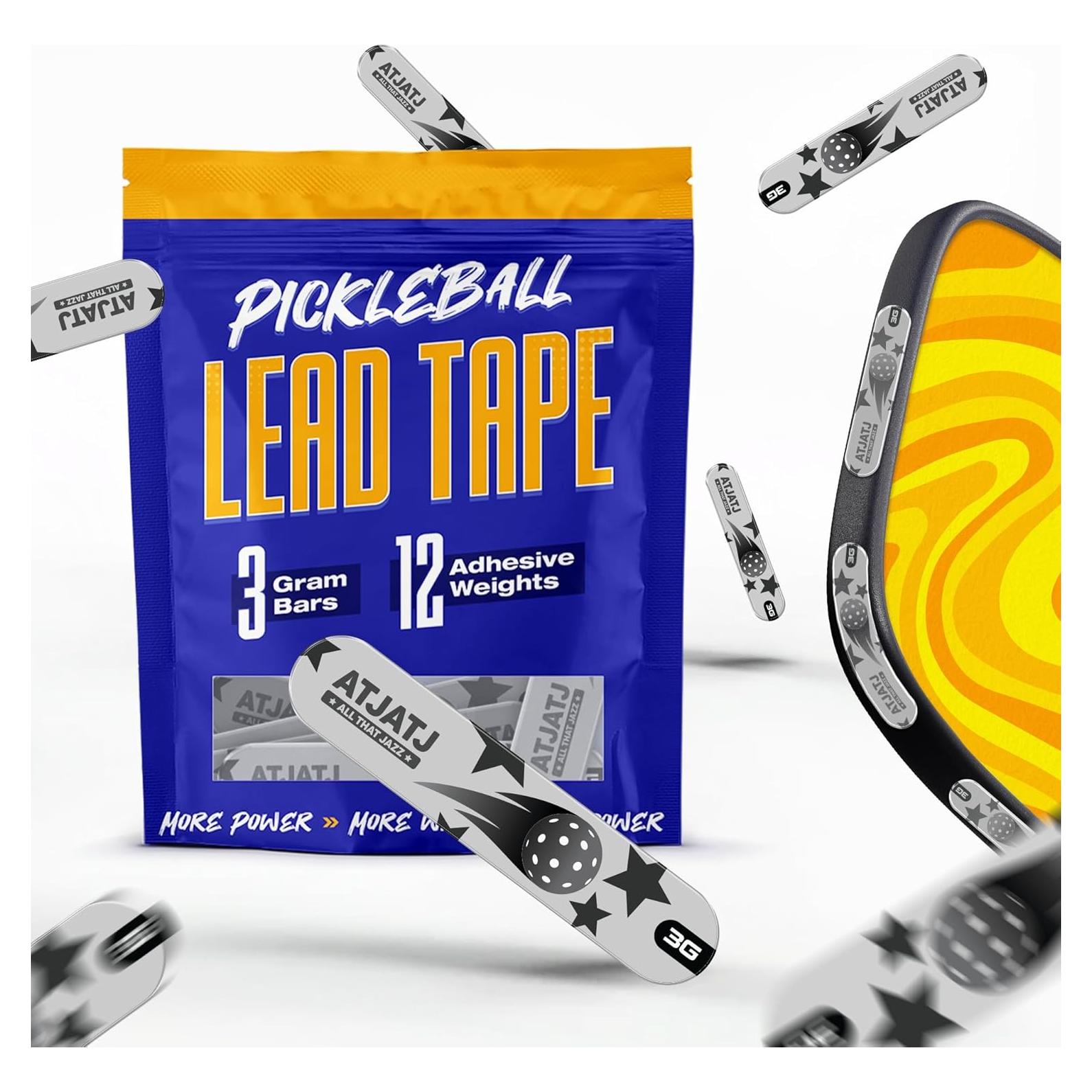 Cinta de Plomo Gris ATJATJ para Palas de Pickleball 12 Pcs