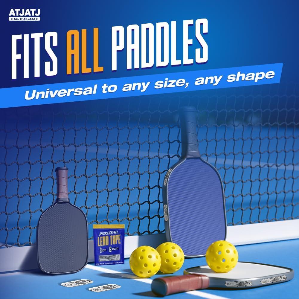 Cinta de Plomo Gris ATJATJ para Palas de Pickleball 12 Pcs