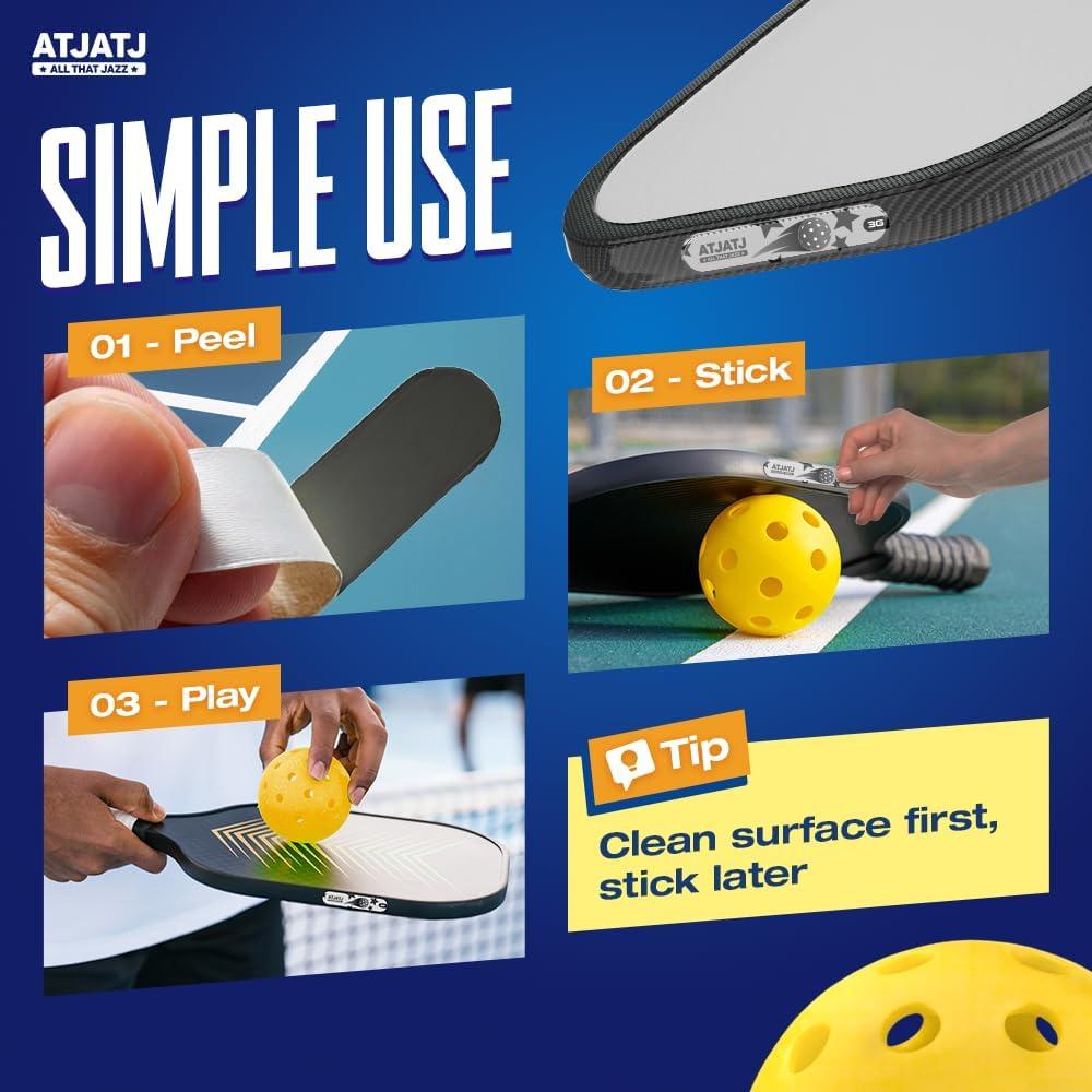 Cinta de Plomo Gris ATJATJ para Palas de Pickleball 12 Pcs