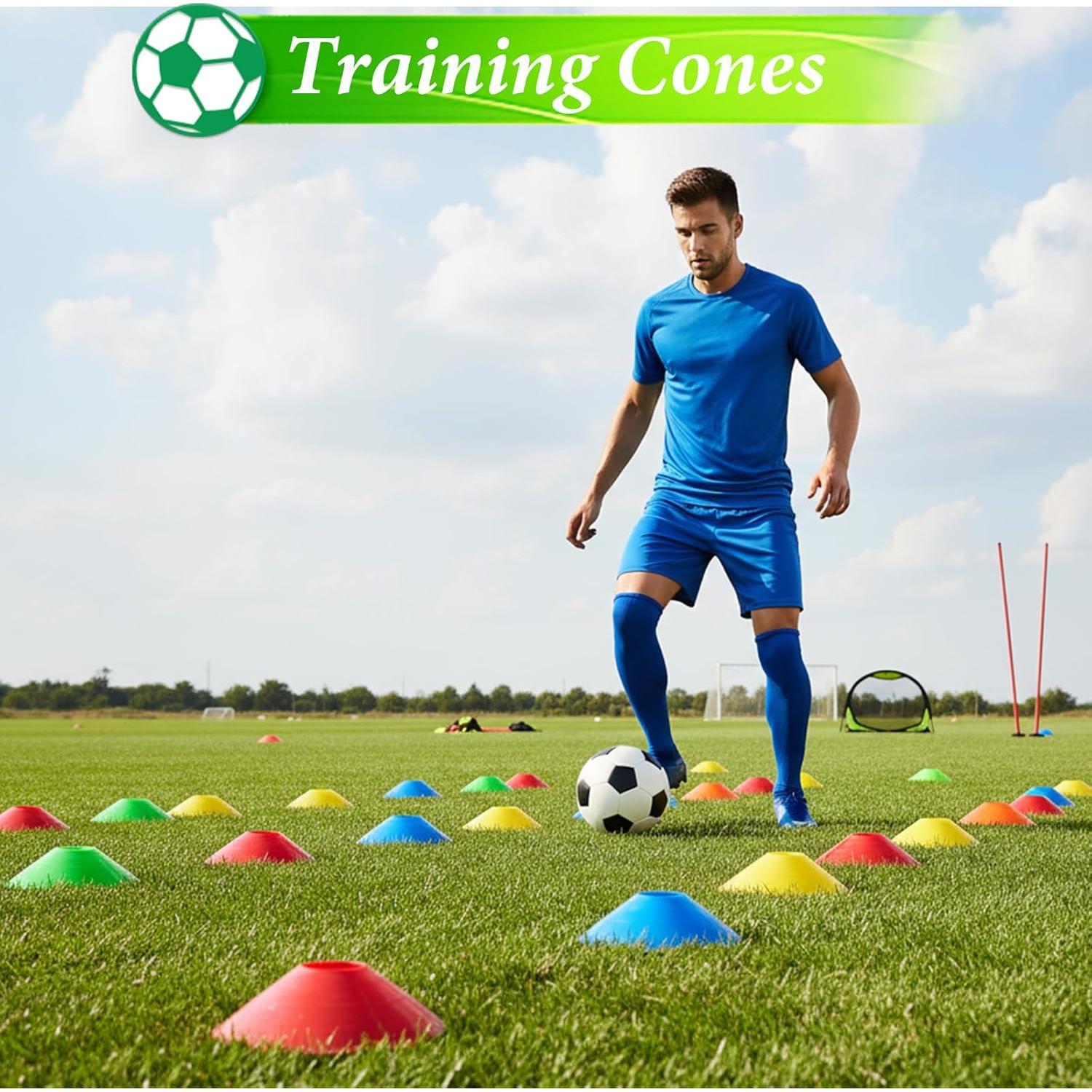 Conos de Fútbol MAQUITA 100 Piezas Multicolor 19 cm