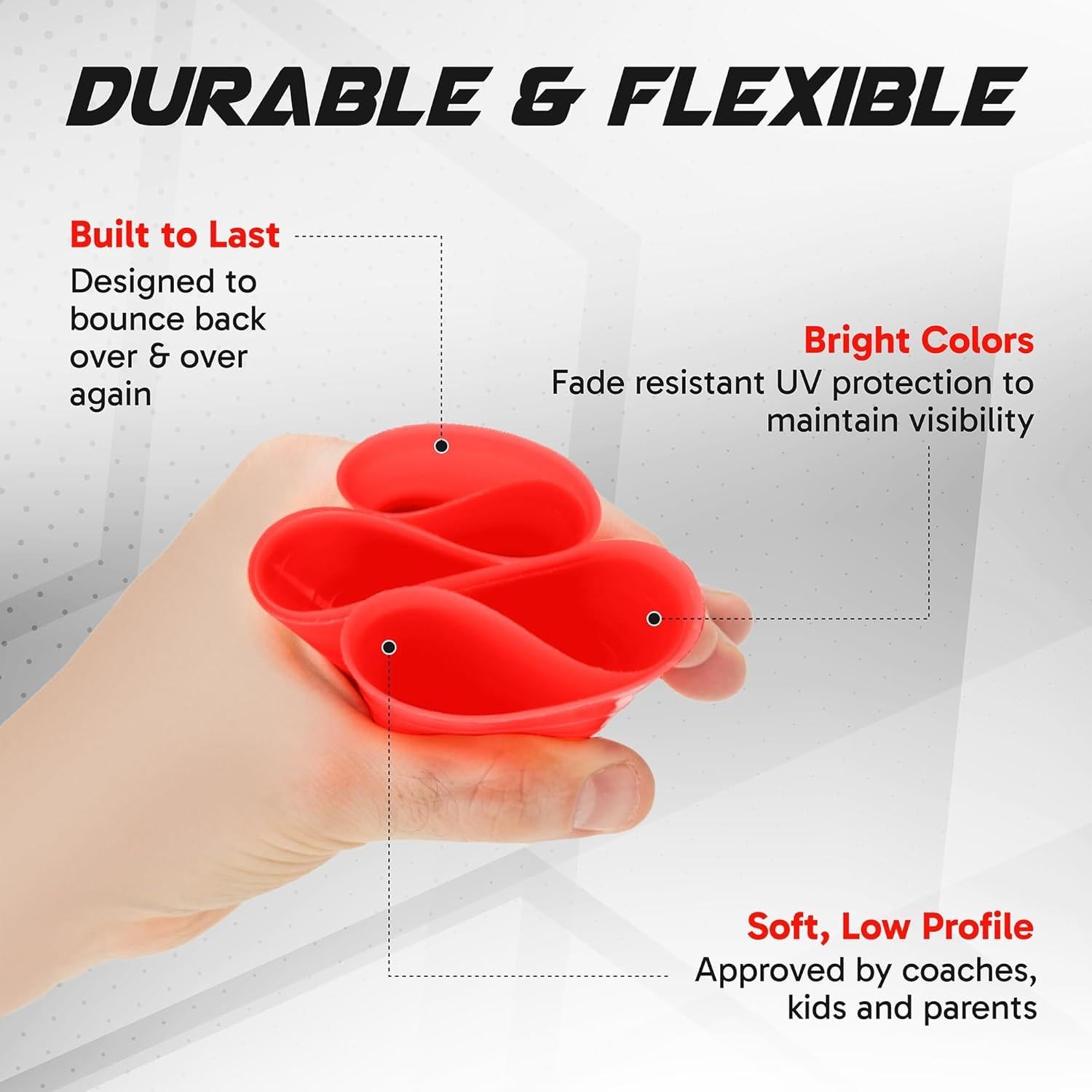 Juego de 50 Conos Pro Disc Amarillo para Entrenamiento Deportivo