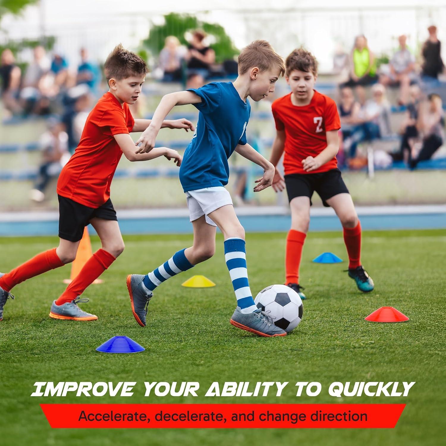 Juego de 50 Conos Pro Disc Amarillo para Entrenamiento Deportivo