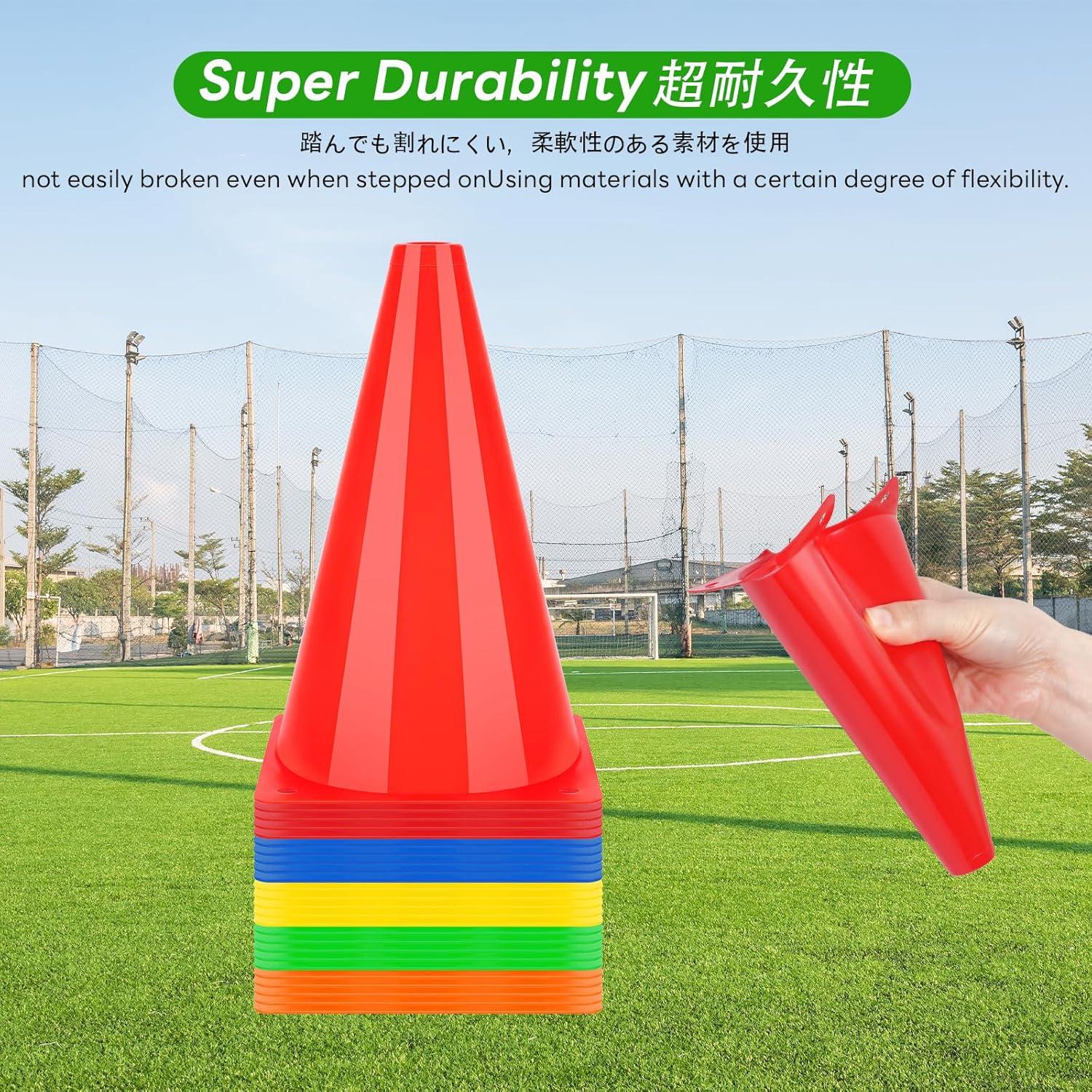 Conos de Entrenamiento BiAnYC de Plástico 25 Pcs 7" Colores Brillantes