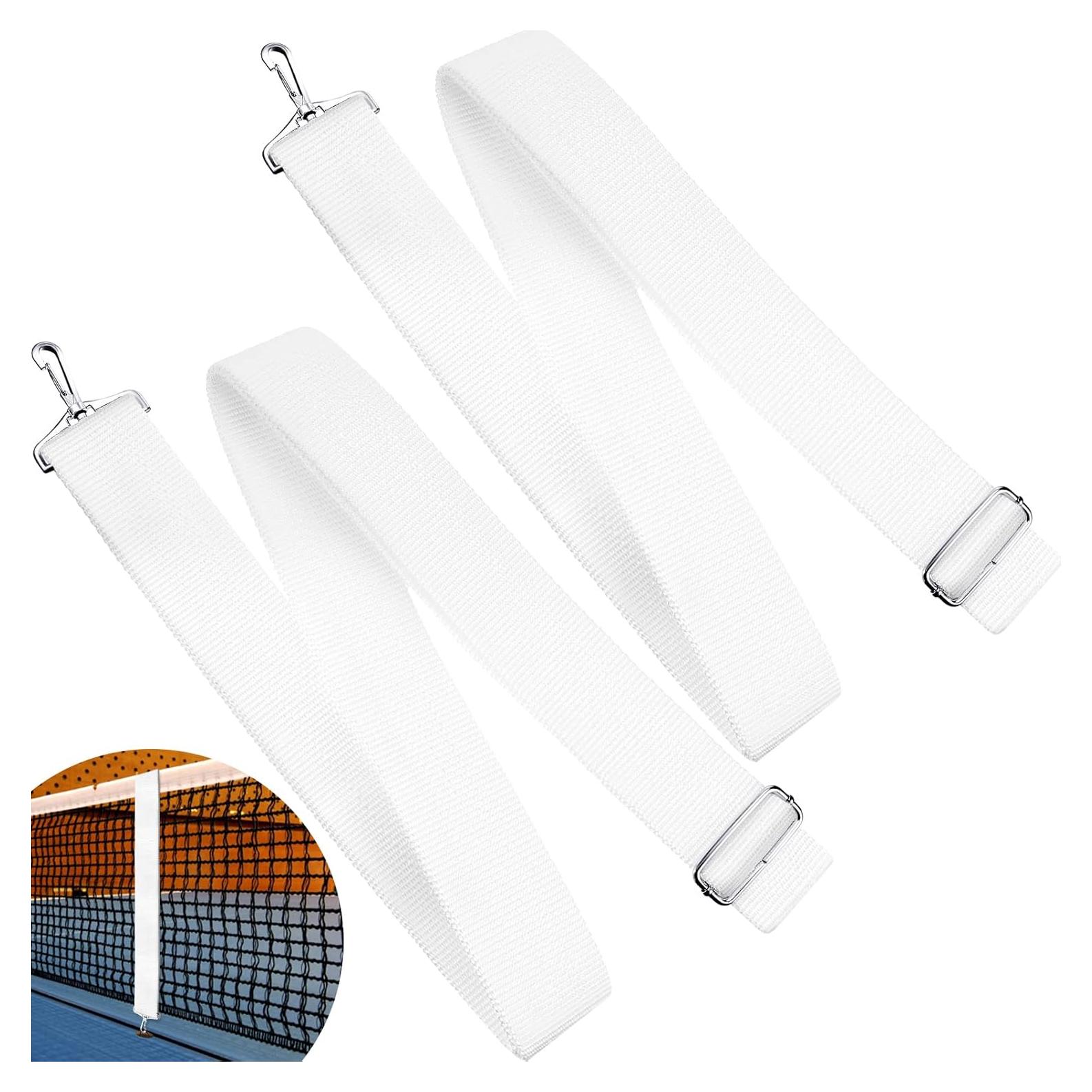 Correa de Red de Tenis Ajustable Cindeer 99x5cm Blanca - 2 Piezas