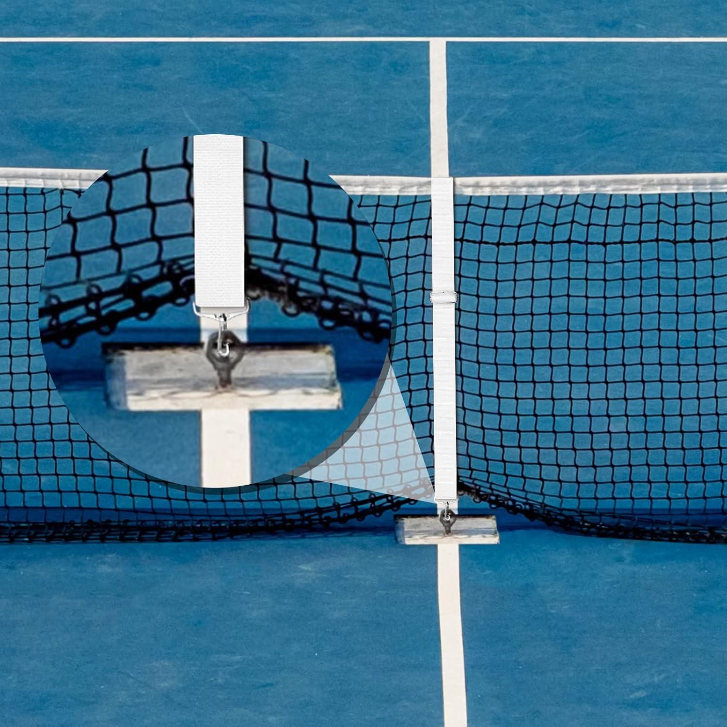 Correa de Red de Tenis Ajustable Cindeer 99x5cm Blanca - 2 Piezas